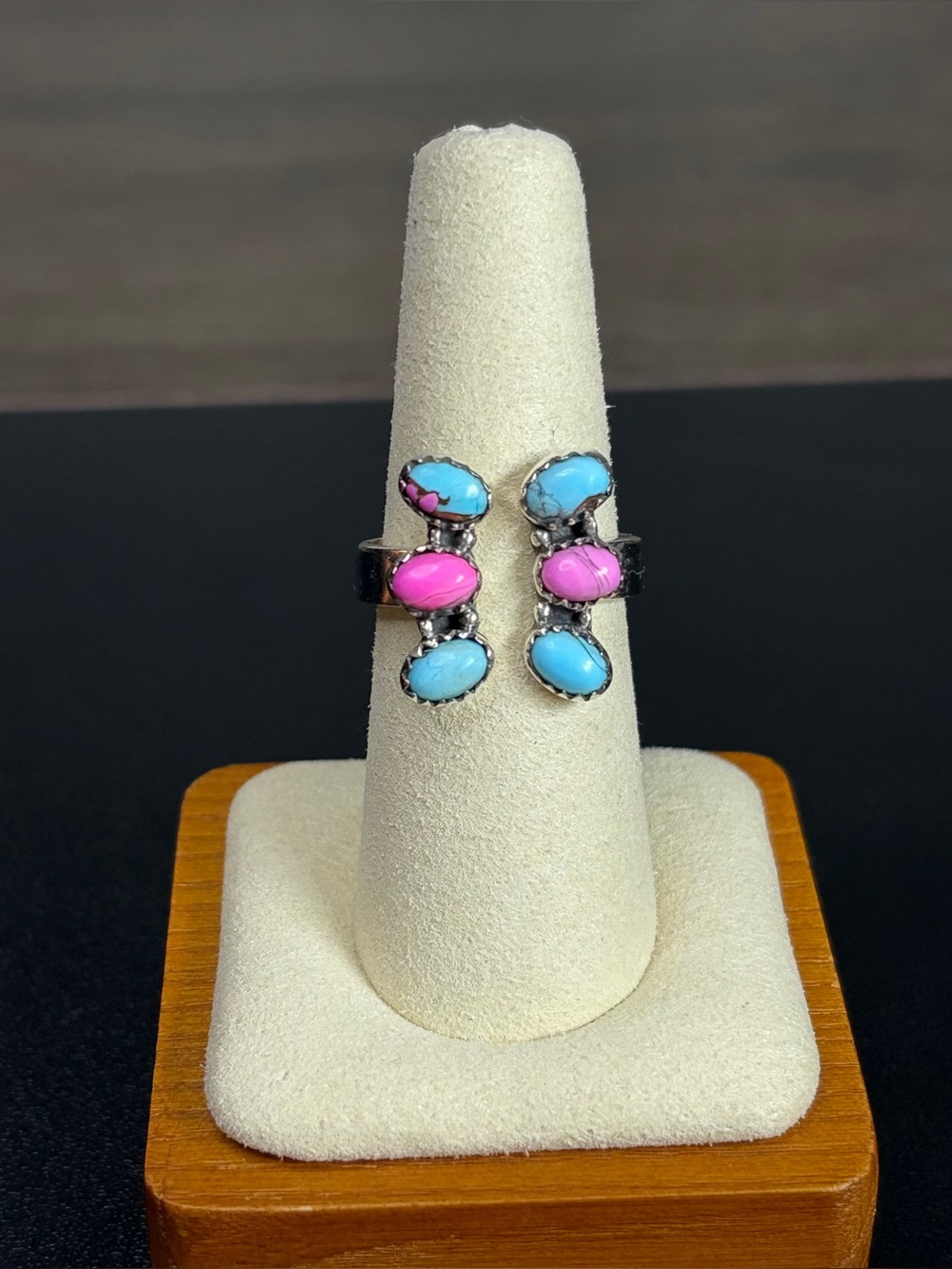 925 Sterling Silver Cotton Candy Floater Ring